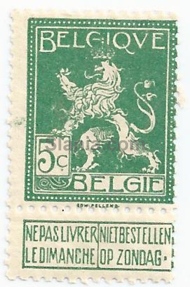 5 centimes, 1912 med påtryk