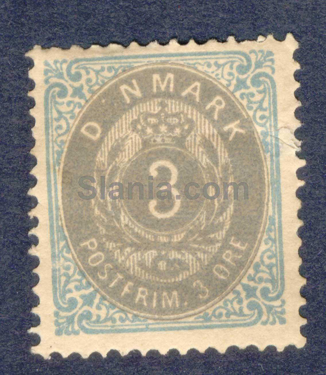 3 øre tofarvet, Manglende A