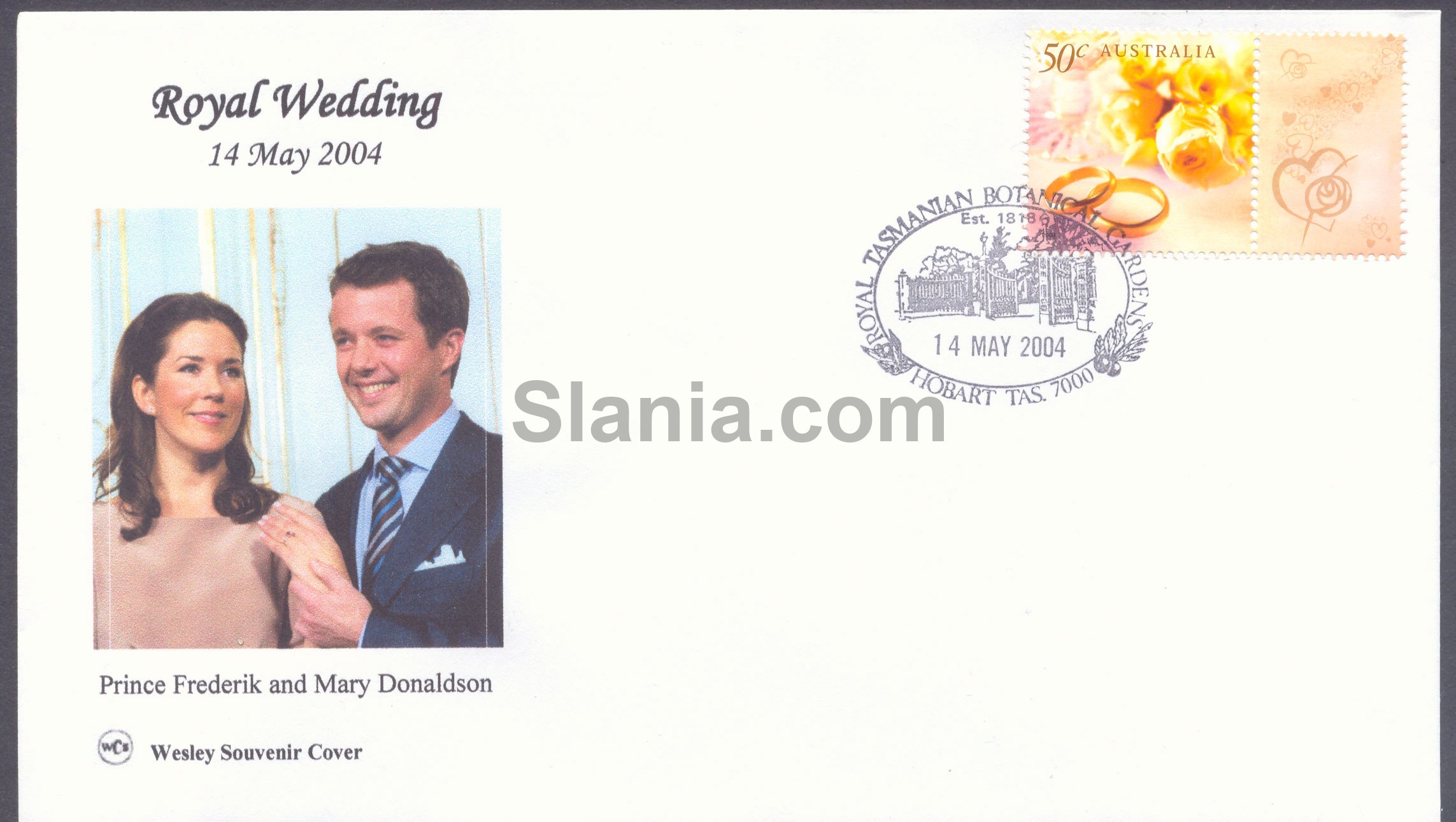 FDC kongelige bryllup mellem Kronprins Frederik og Mary Donaldson.