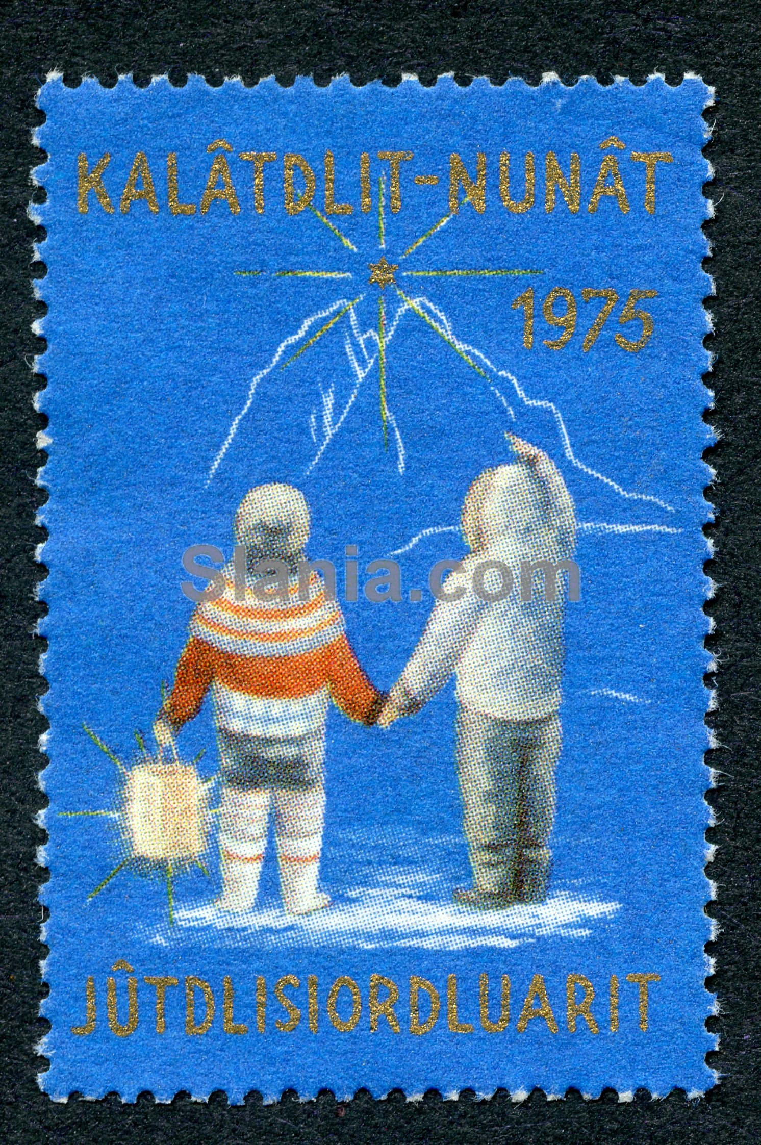 Grønlandsk julemærke fra 1975