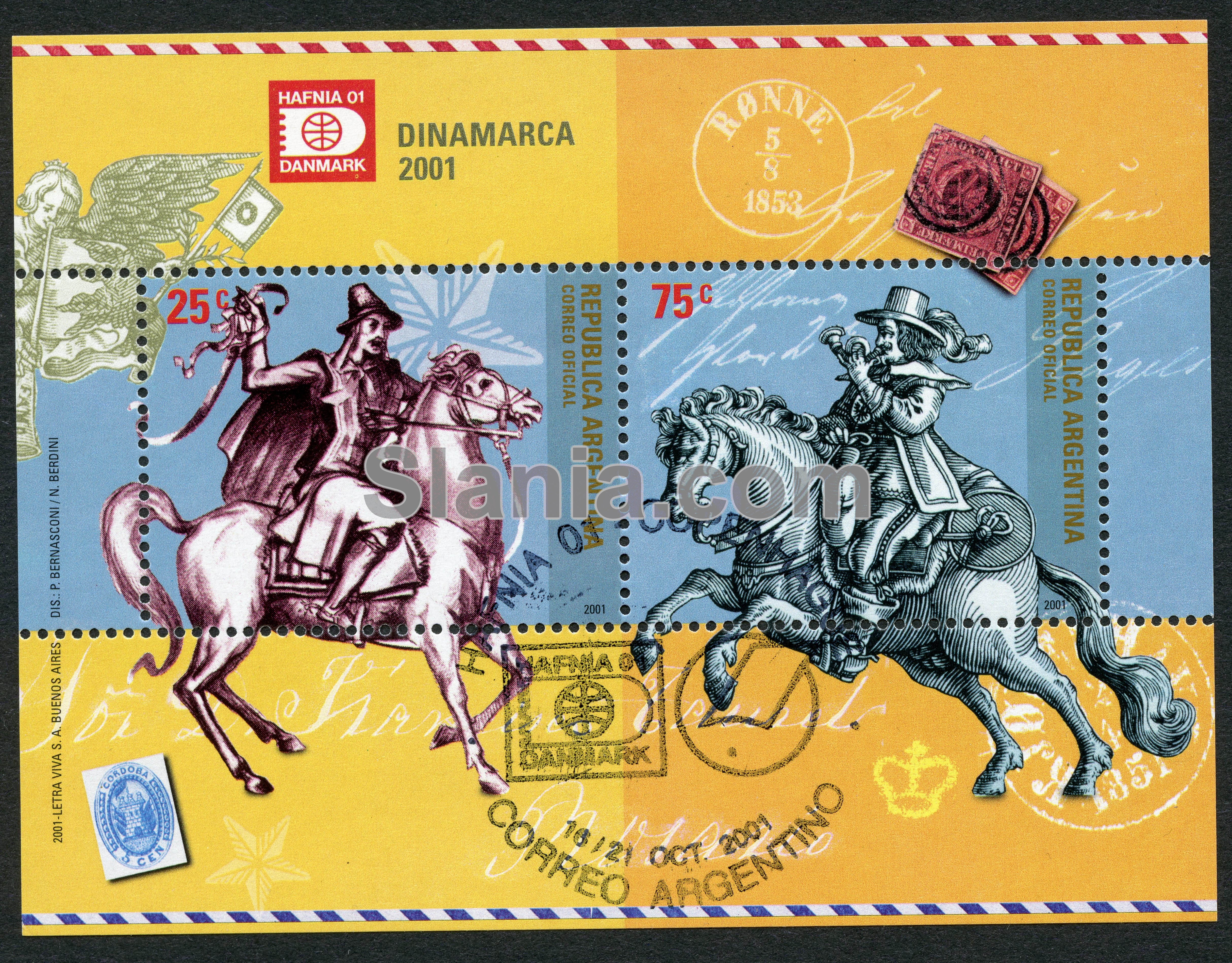Argentine stamp block "Hafnia 01"