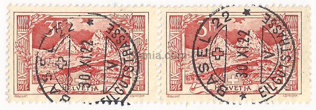 schweiziske frimærker fra 1918 et par